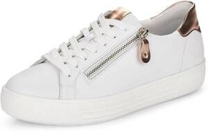NEW REMONTE women's lace zip sneaker in white